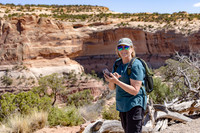 Karla enjoying hiking the canyon rim.