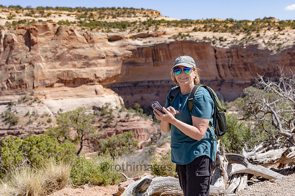 Karla enjoying hiking the canyon rim.